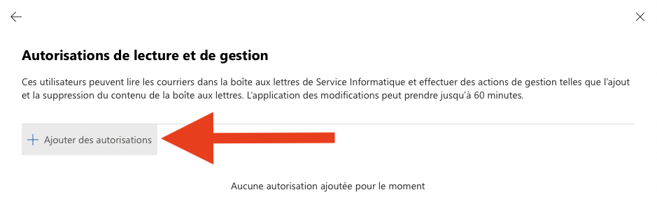 Page Microsoft Admin, Autorisations de lecture et de gestion, Migration Office 365 vers Zimbra/IMAP